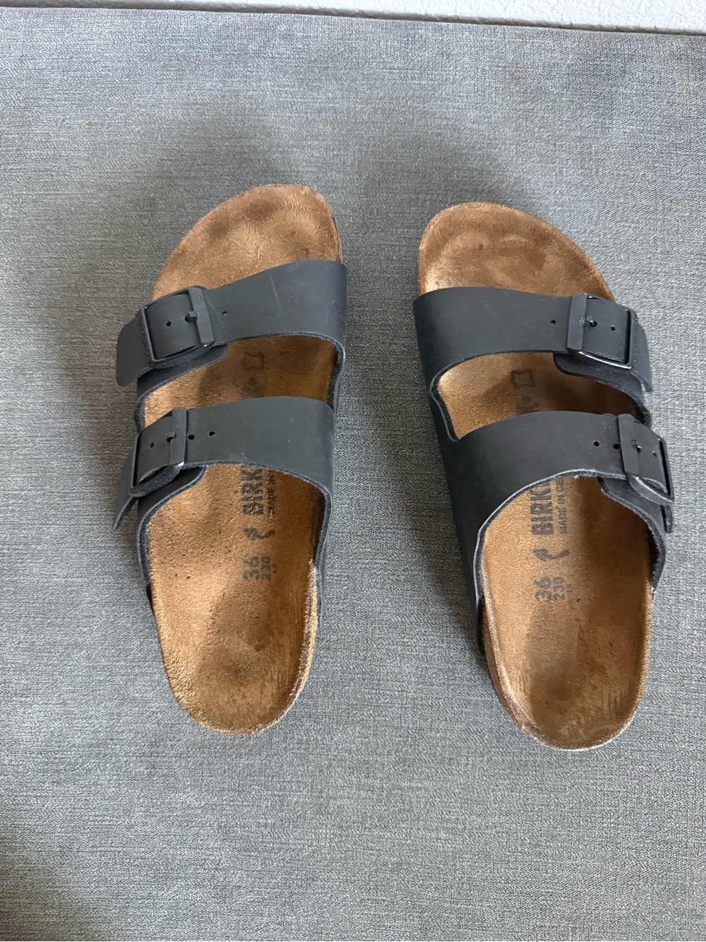 Birkenstock Classic Double-Strap Black Slide Sandals